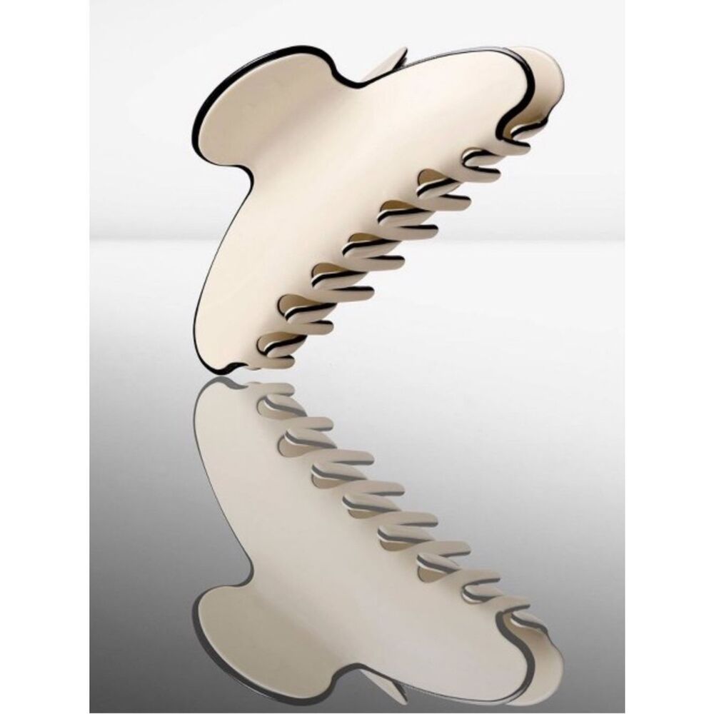 The Hair Edit Ivory Black Trim Large Claw Clip Hair Styling